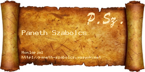 Paneth Szabolcs névjegykártya